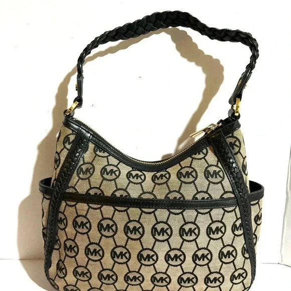 Michael kors MK signature print canvas shoulder handbag - Picture 4 of 11